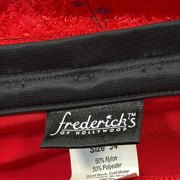 Frederick’s Of Hollywood Elegant Japan’s Red Floral Women's Top Corset Size 34 - Picture 7 of 11